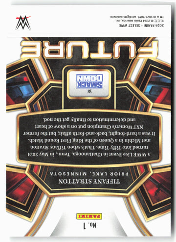 
2024 Panini Select WWE #1 Tiffany Stratton Select Future