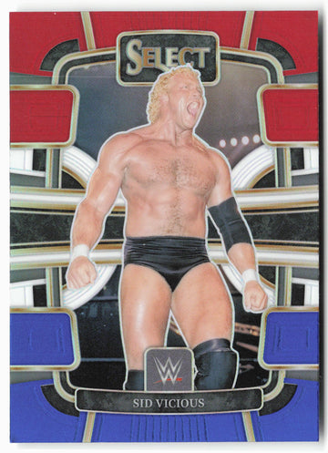 
2024 Panini Select WWE #35 Sid Vicious Red and Blue Prizms