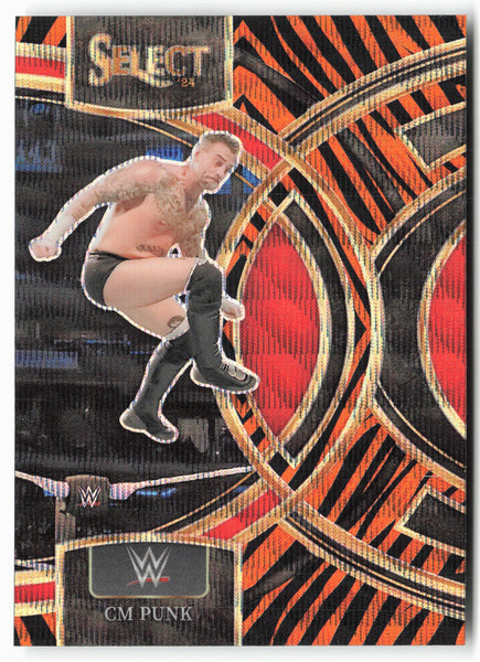 2024 Panini Select WWE #165 CM Punk Tiger Prizms