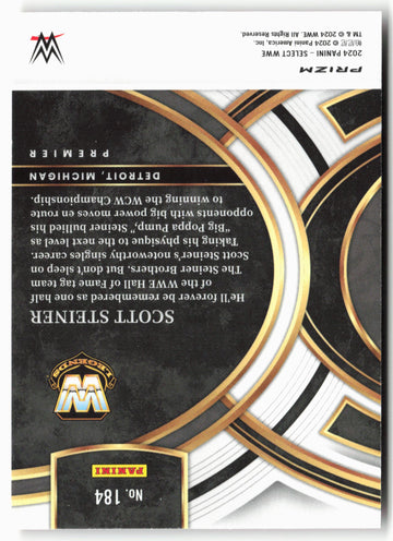 
2024 Panini Select WWE #184 Scott Steiner Orange Ice Prizms