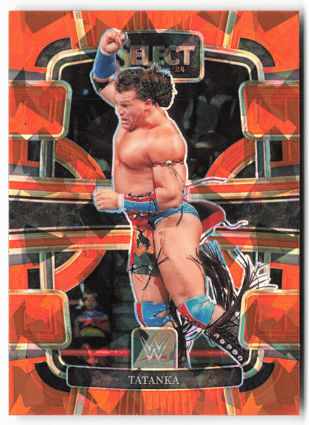 2024 Panini Select WWE #55 Tatanka Orange Ice Prizms