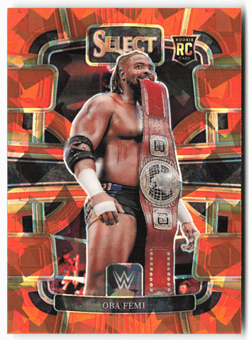 2024 Panini Select WWE #38 Oba Femi Orange Ice Prizms