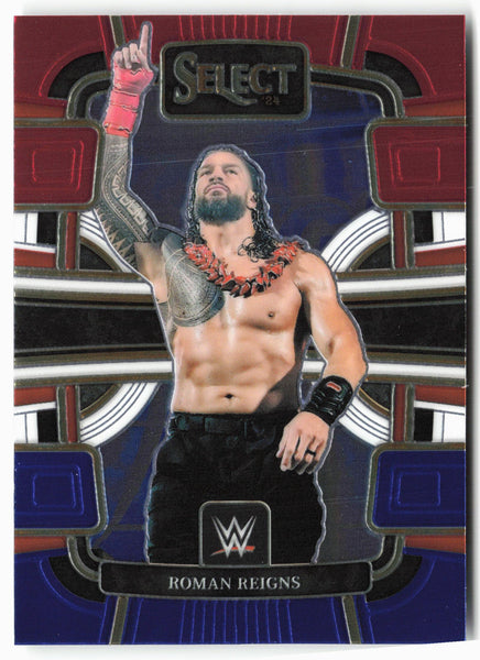 2024 Panini Select WWE #86 Roman Reigns Red and Blue