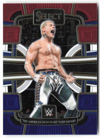 2024 Panini Select WWE #24 “The American Nightmare” Cody Rhodes Red and Blue