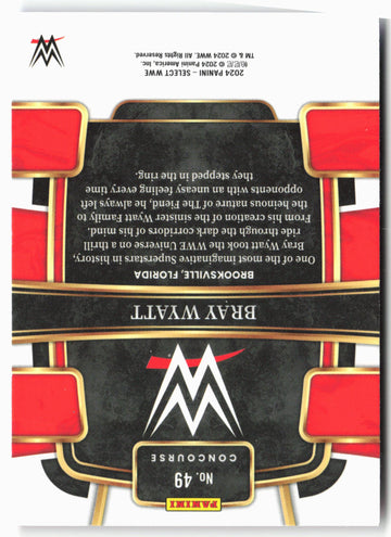 
2024 Panini Select WWE #49 Bray Wyatt Red and Blue
