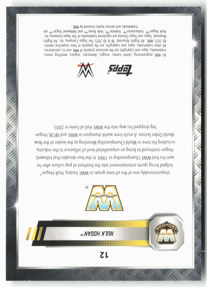 2025 Topps Chrome WWE #12 Hulk Hogan