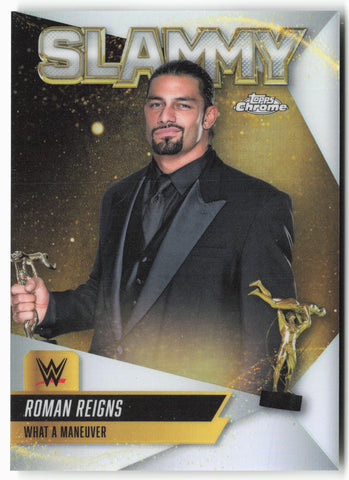 2025 Topps Chrome WWE #SMY-RRN1 Roman Reigns Slammy