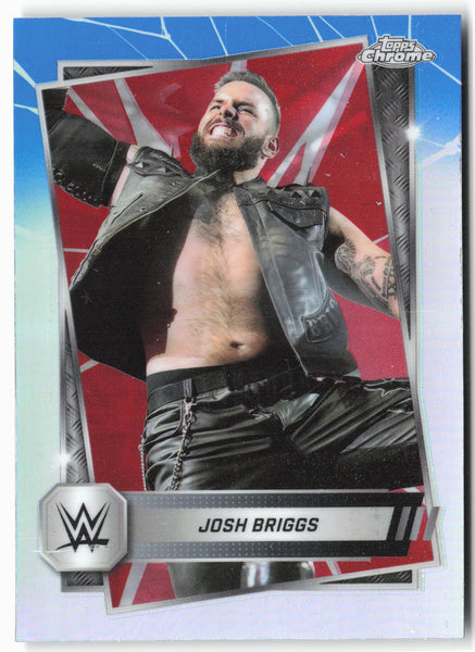 2025 Topps Chrome WWE #96 Josh Briggs Red and Blue Refractor