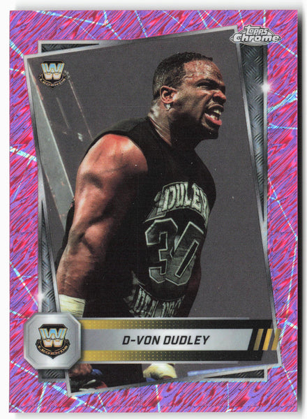 2025 Topps Chrome WWE #115 D-Von Dudley Pink Shimmer Refractor