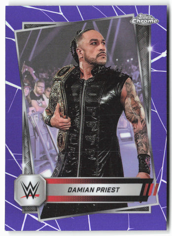 2025 Topps Chrome WWE #46 Damian Priest Purple Refractor