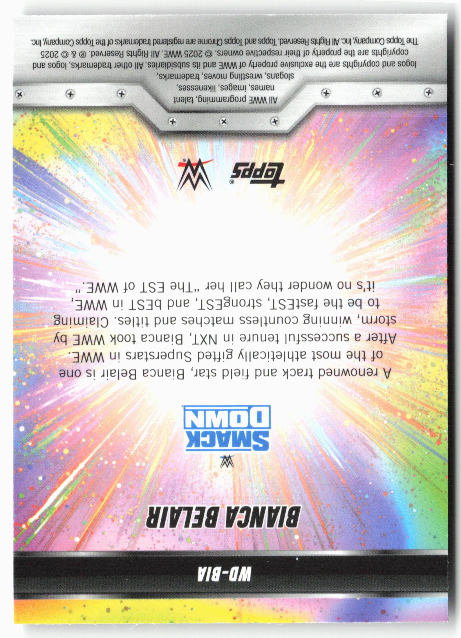 2025 Topps Chrome WWE #WD-BIA Bianca Belair Women's Division