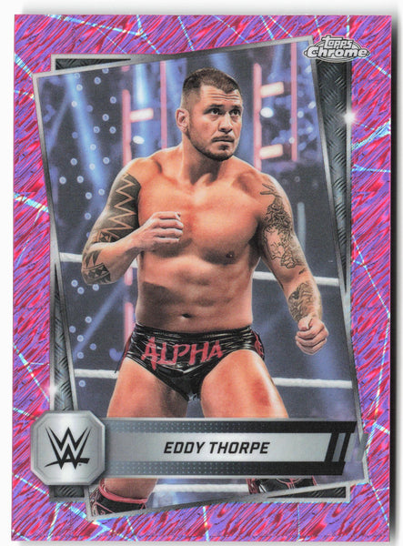 2025 Topps Chrome WWE #108 Eddy Thorpe Pink Shimmer Refractor