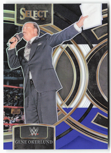 2024 Panini Select WWE #109 Gene Okerlund Black and Blue Prizms