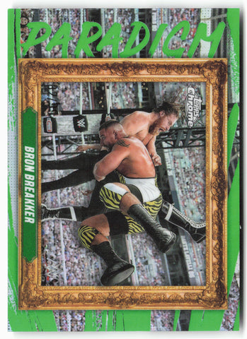 2025 Topps Chrome WWE #PAR-BBK Bron Breakker Paradigm Green Refractor