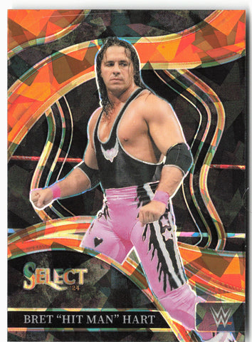 2024 Panini Select WWE #240 Bret "Hit Man" Hart Orange Ice Prizms