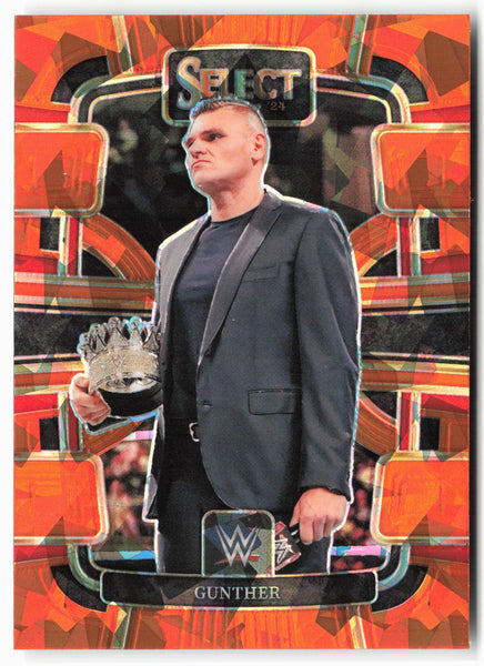 2024 Panini Select WWE #50 Gunther Orange Ice Prizms