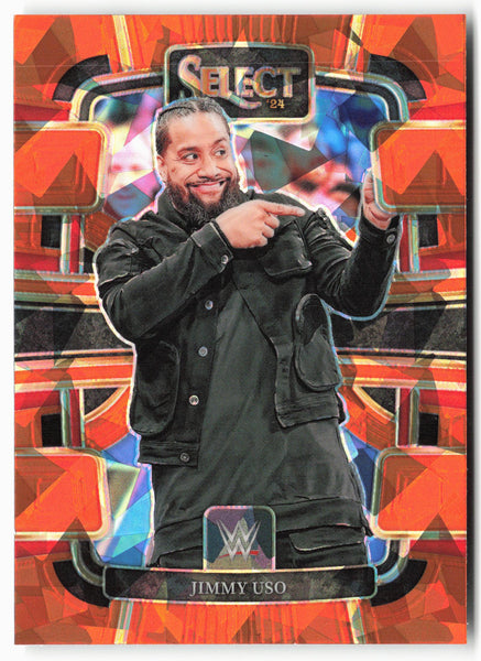 2024 Panini Select WWE #76 Jimmy Uso Orange Ice Prizms