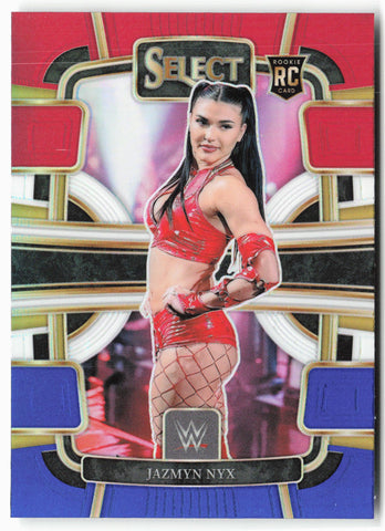 2024 Panini Select WWE #97 Jazmyn Nyx Red and Blue Prizms