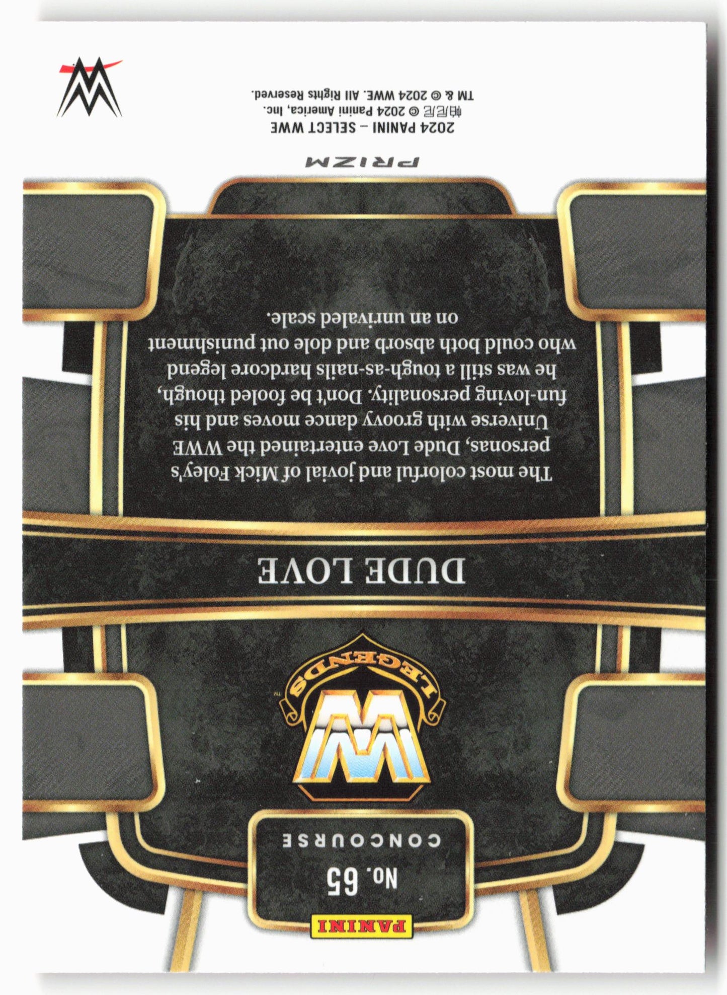 2024 Panini Select WWE #65 Dude Love Orange Ice Prizms
