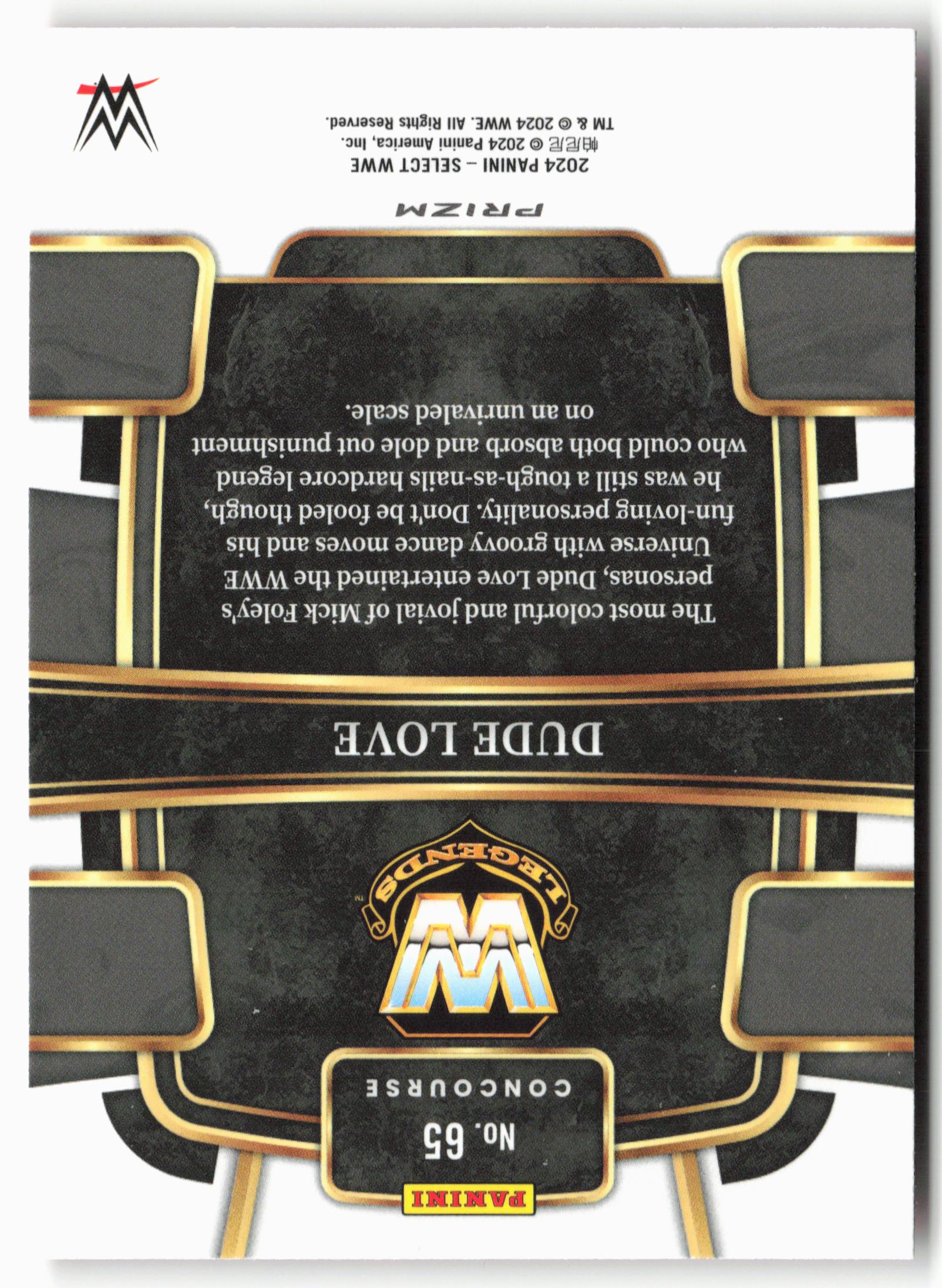 2024 Panini Select WWE #65 Dude Love Orange Ice Prizms