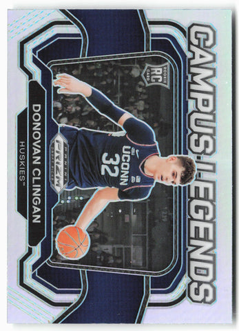 2024 Panini Prizm Draft Picks #9 Donovan Clingan Campus Legends Silver Prizm