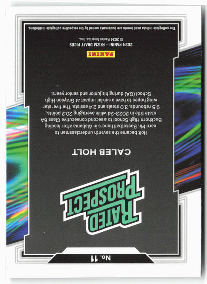 2024 Panini Prizm Draft Caleb Holt Rated Prospect