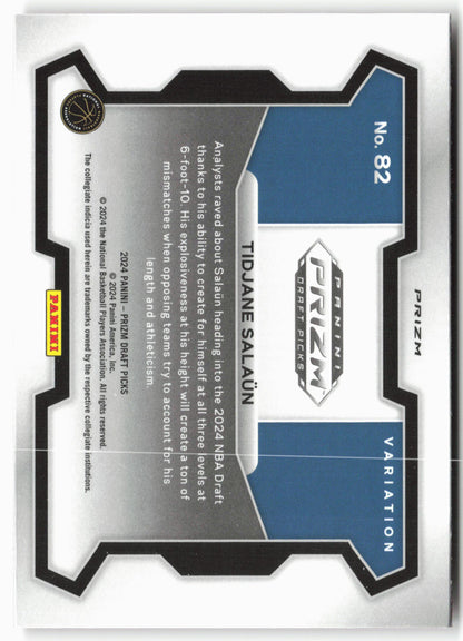 2024 Panini Prizm Draft Picks #82 Tidjane Salaun Red Wave Prizms