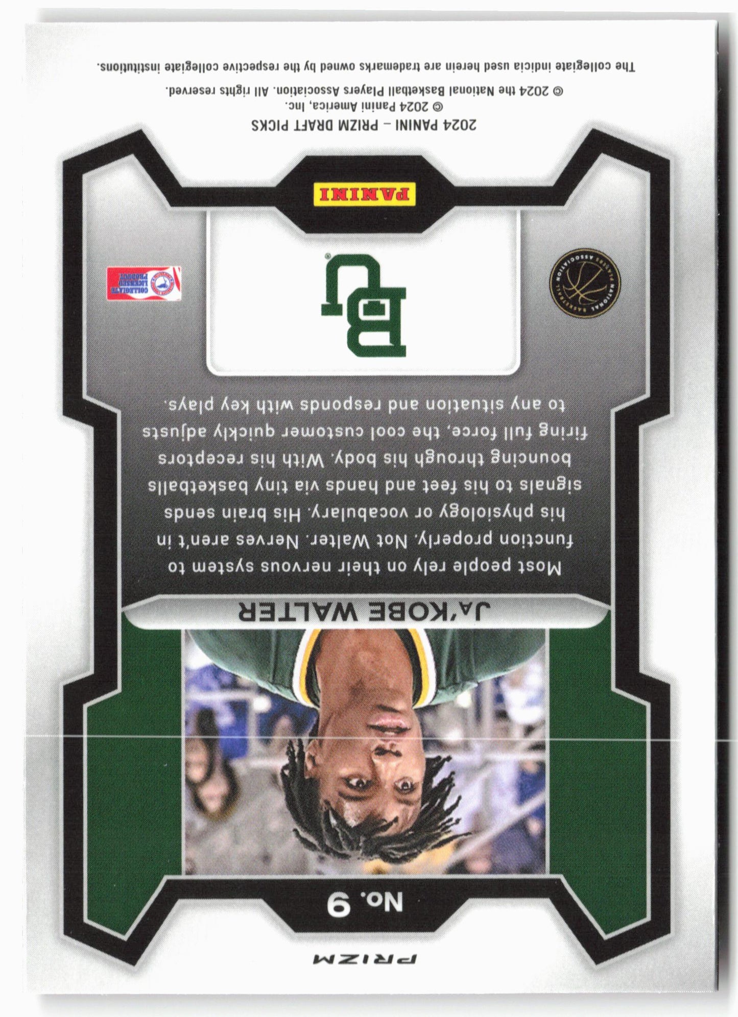 2024 Panini Prizm Draft Picks #9 Ja'Kobe Walter Red Wave Prizms