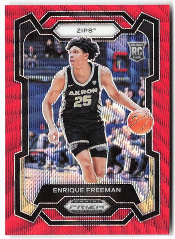 2024 Panini Prizm Draft Picks #72 Enrique Freeman Red Wave Prizms