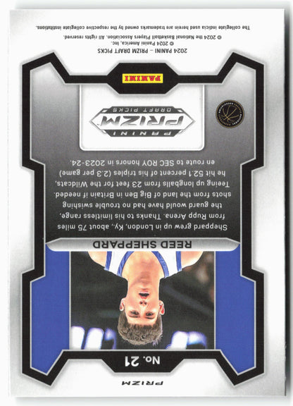 2024 Panini Prizm Draft Picks #21 Reed Sheppard Hyper Prizms