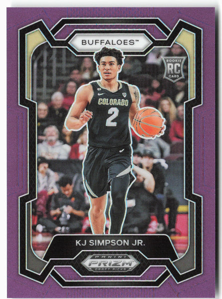 2024 Panini Prizm Draft Picks #93 KJ Simpson Jr. Purple Prizms #/75