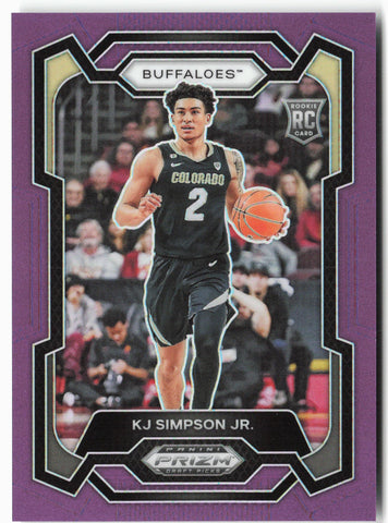 2024 Panini Prizm Draft Picks #93 KJ Simpson Jr. Purple Prizms #/75