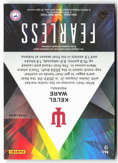 2024 Panini Prizm Draft Picks Kel'el Ware 9 Fearless Silver