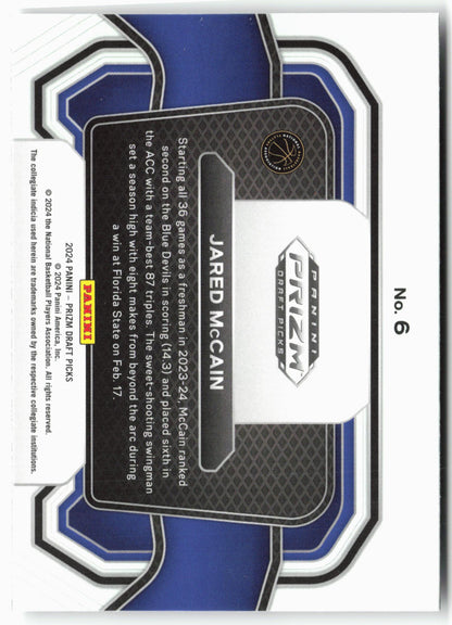 2024 Panini Prizm Draft Picks Campus Legends #6 Jared McCain