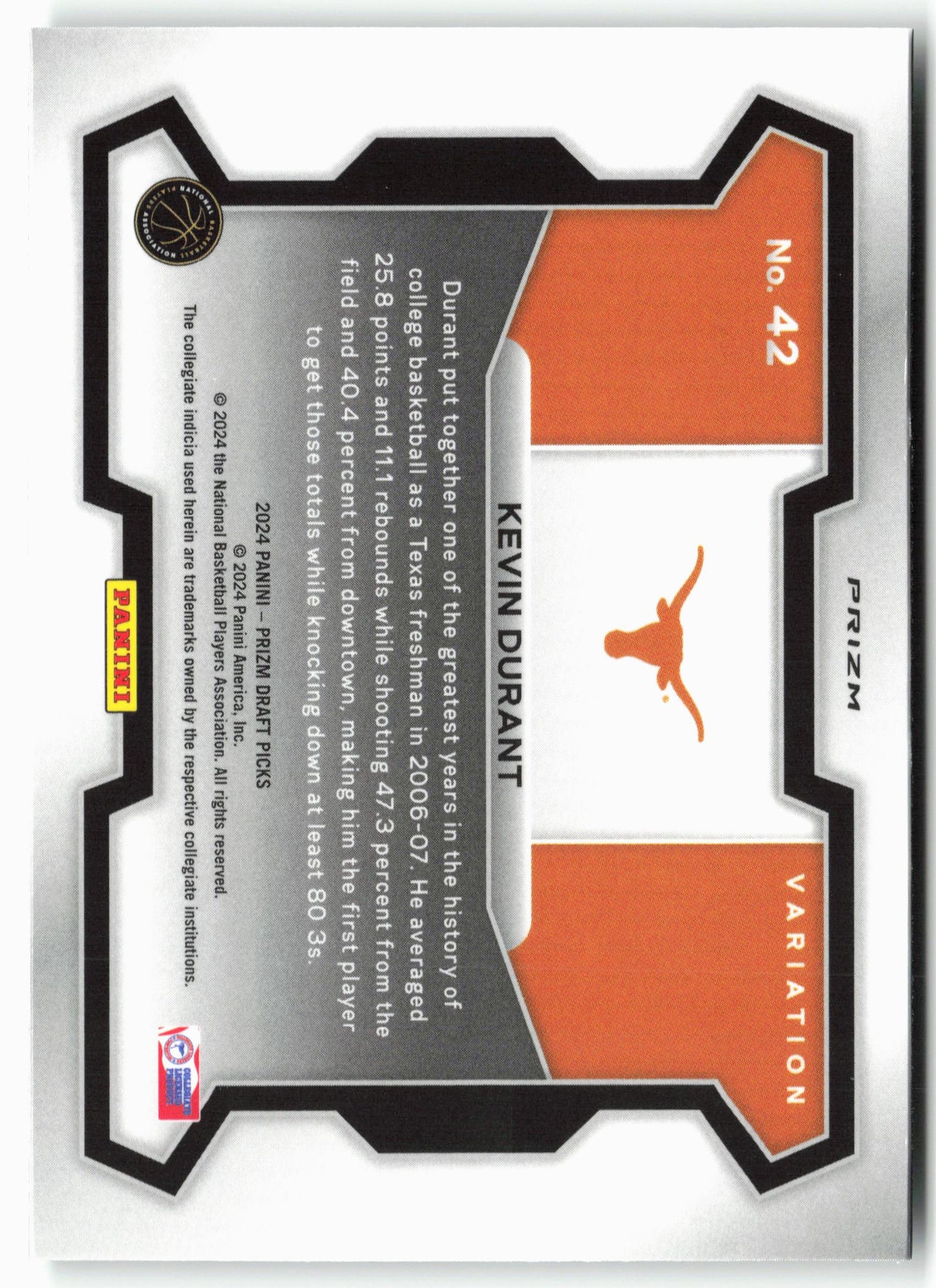 2024 Panini Prizm Draft Picks #42 Kevin Durant Green Prizms