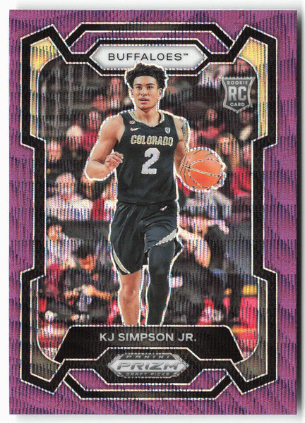 2024 Panini Prizm Draft Picks #93 KJ Simpson Jr. Purple Wave Prizms