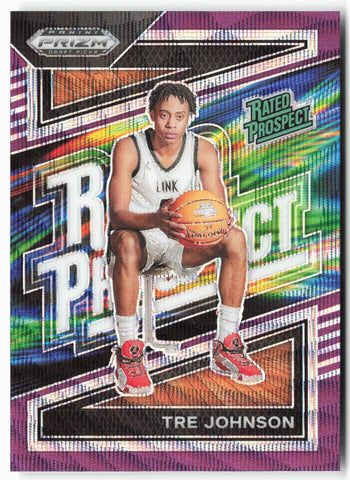 2024 Prizm Draft Picks Tre Johnson Purple Wave Rated Prospect Prizm #15