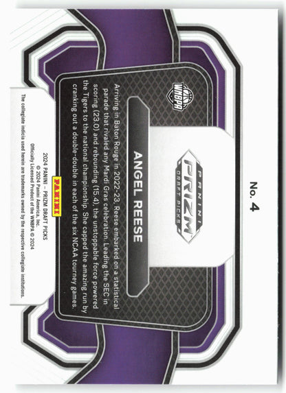 2024 PANINI PRIZM DRAFT PICKS ANGEL REESE CAMPUS LEGENDS #4