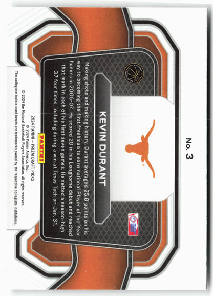 2024 Panini Prizm Draft Picks Kevin Durant #3 Campus Legends