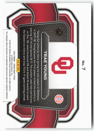 
2024 Panini Prizm Draft Picks Trae Young #7 Campus Legends