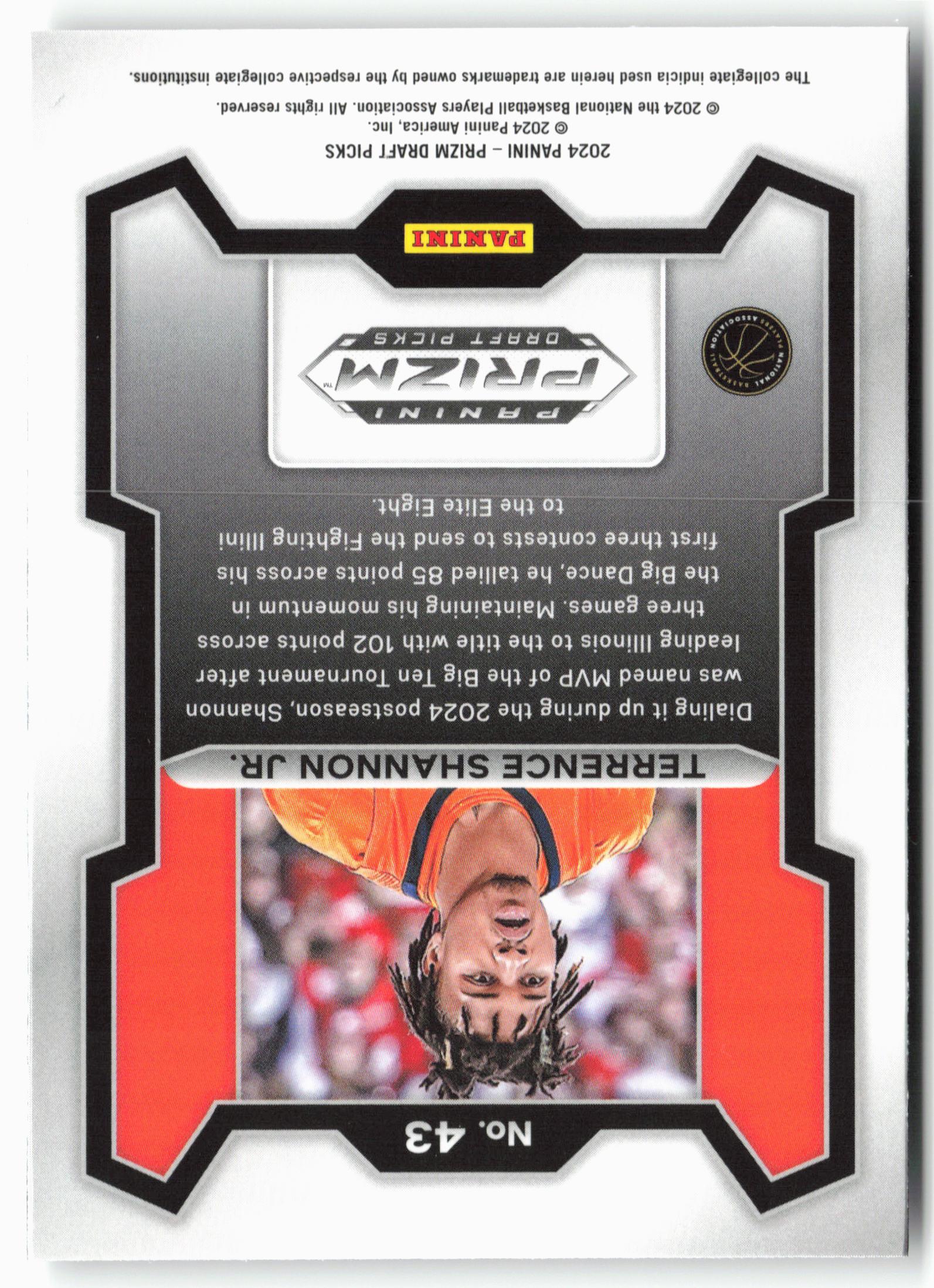 2024 Panini Prizm Draft Picks #43 Terrence Shannon Jr.