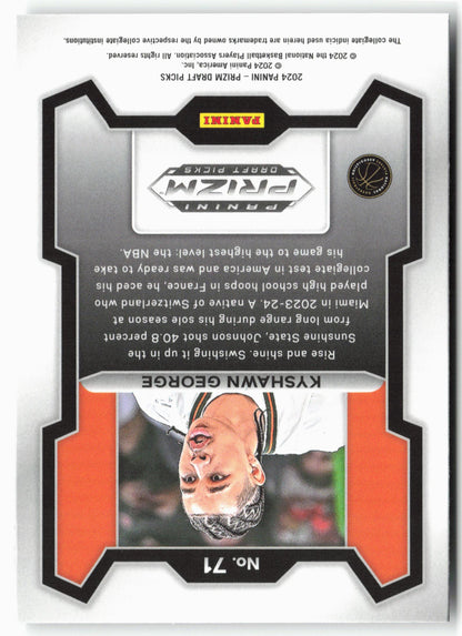 2024 Panini Prizm Draft Picks #71 Kyshawn George