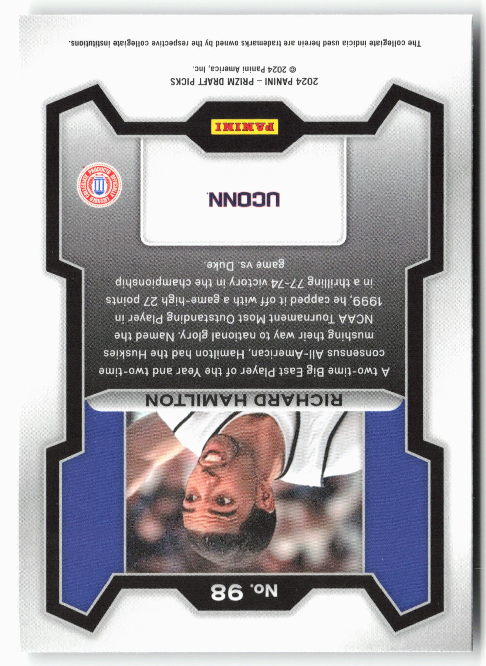 2024 Panini Prizm Draft Picks #98 Richard Hamilton