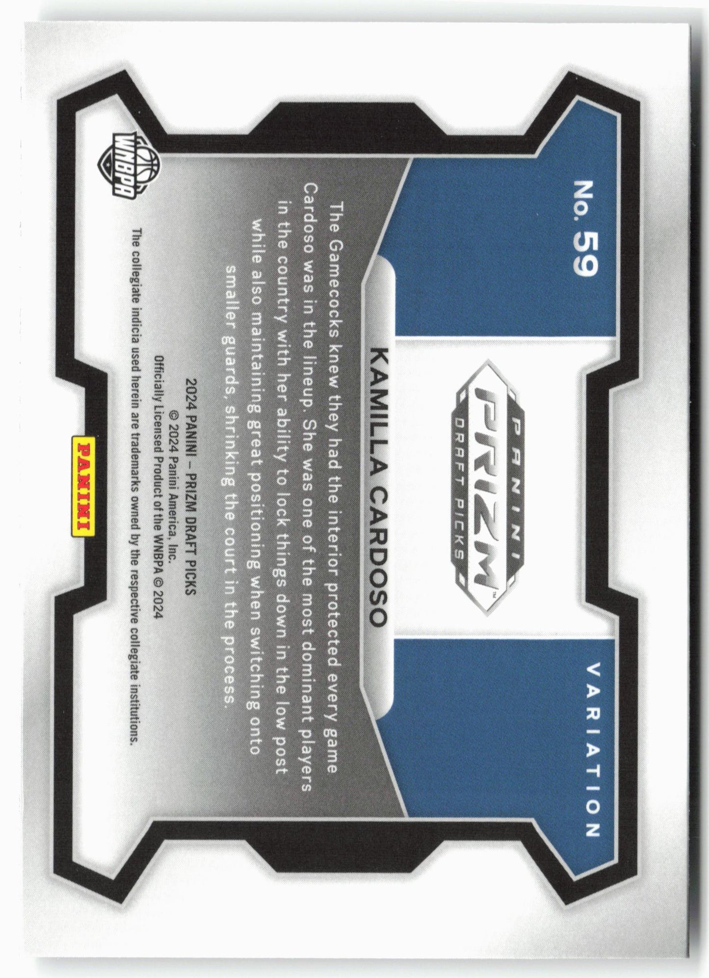 2024 Panini Prizm Draft Picks #59 Kamilla Cardoso