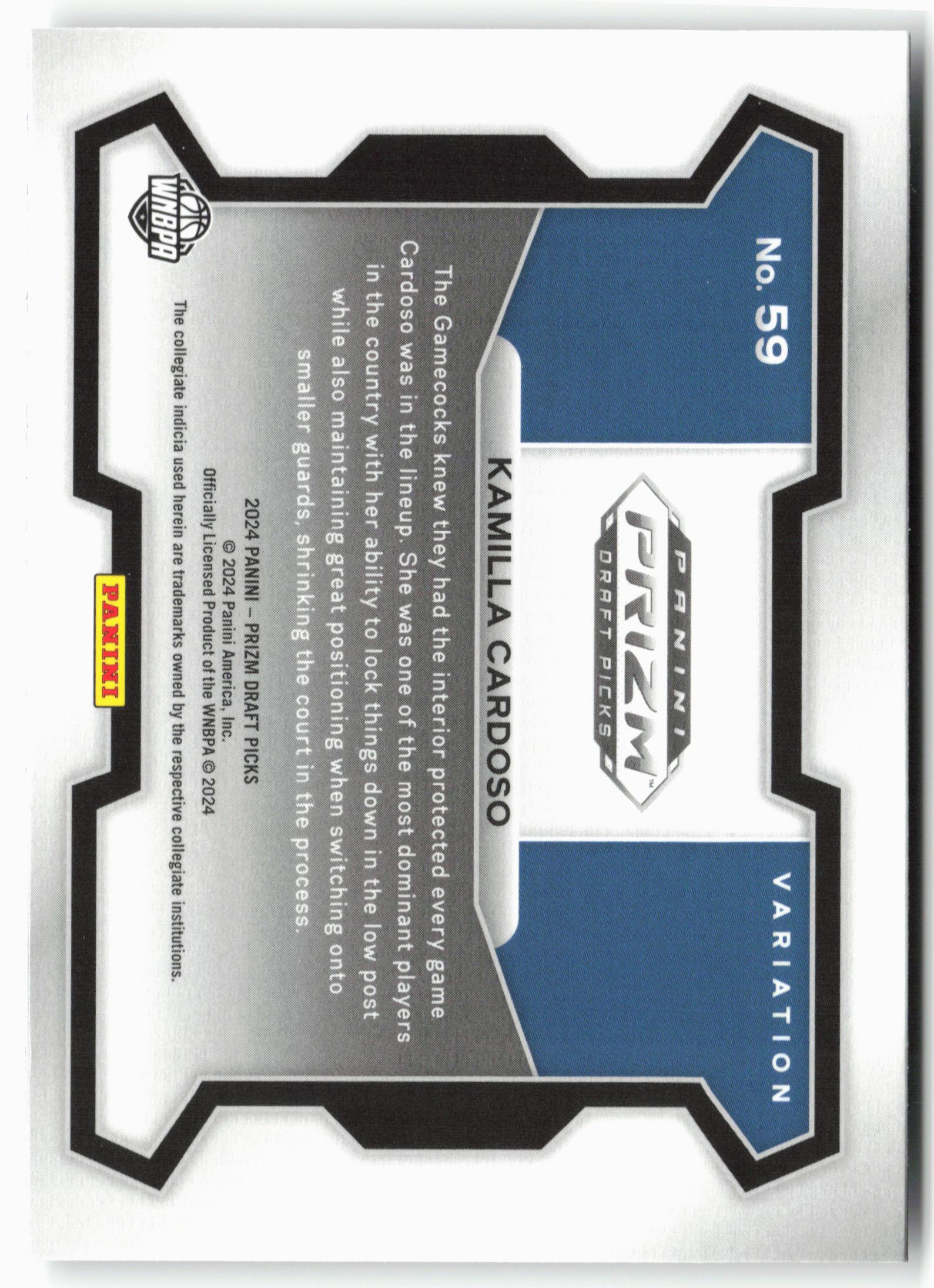 2024 Panini Prizm Draft Picks #59 Kamilla Cardoso