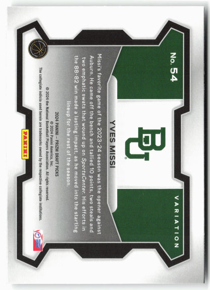2024 Panini Prizm Draft Picks #54 Yves Missi
