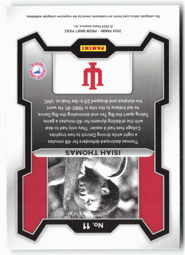 
2024 Panini Prizm Draft Picks #11 Isiah Thomas