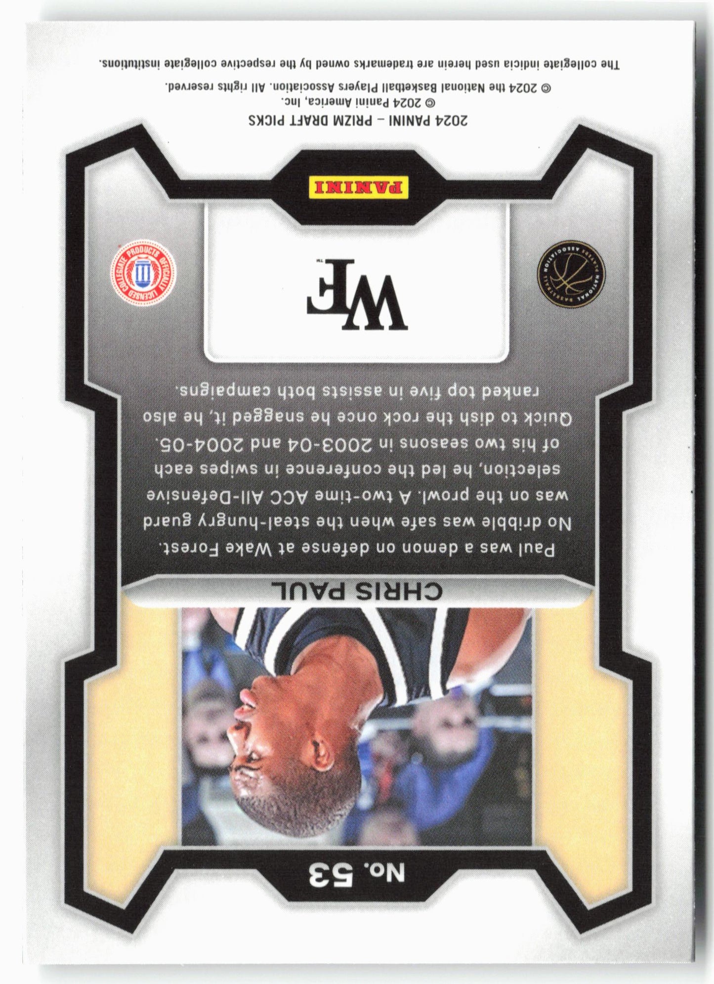 2024 Panini Prizm Draft Picks #53 Chris Paul