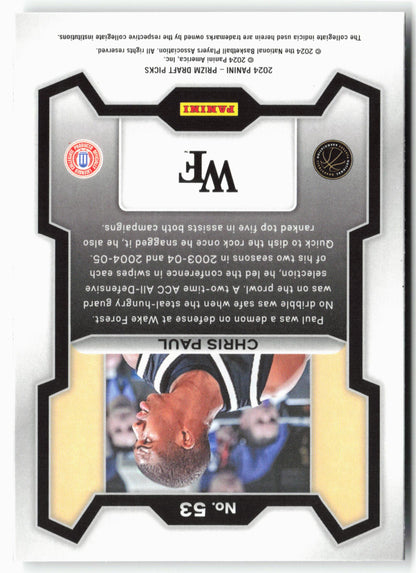 2024 Panini Prizm Draft Picks #53 Chris Paul