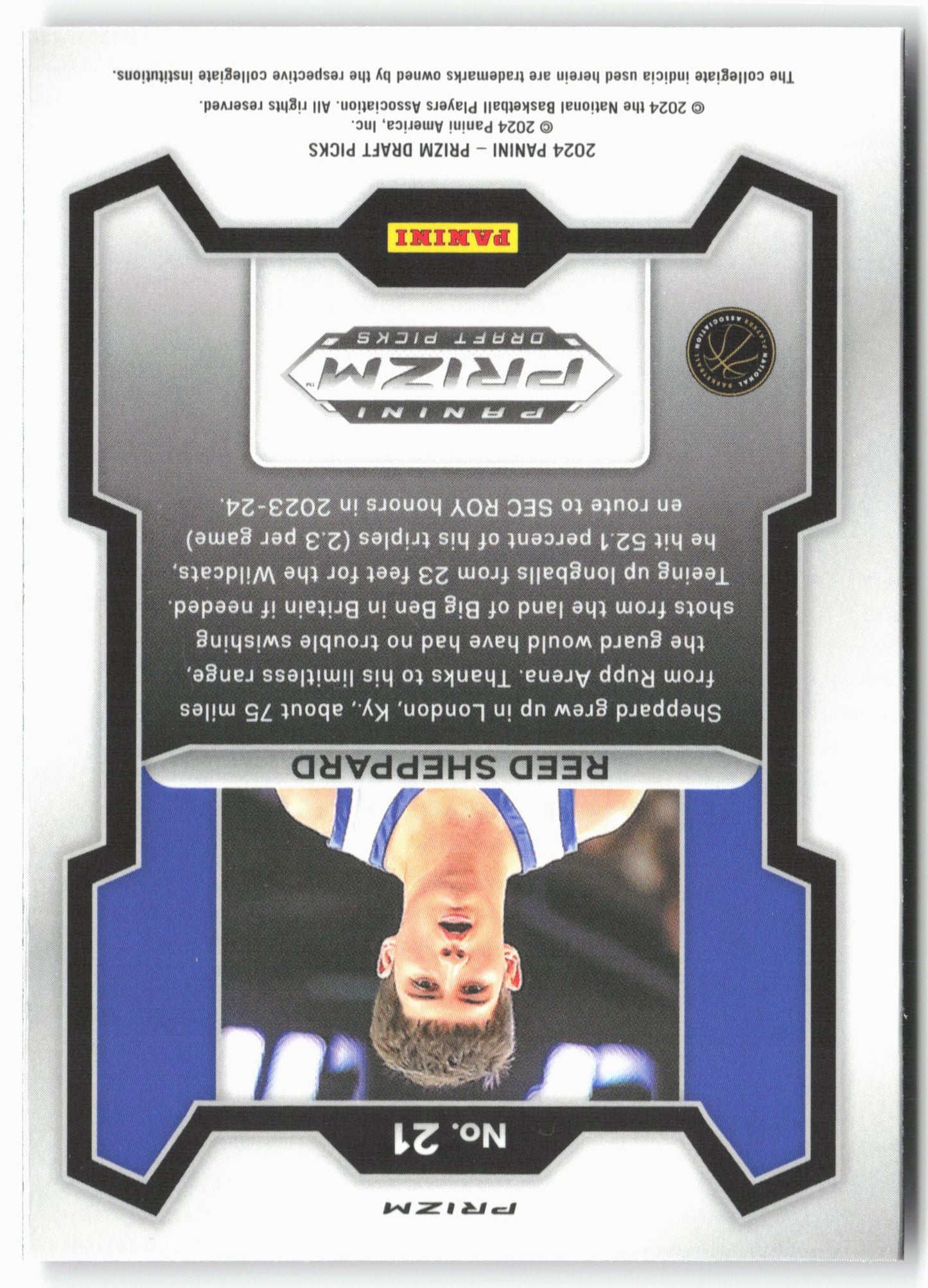 2024 Panini Prizm Draft Picks #21 Reed Sheppard Purple Wave Prizms